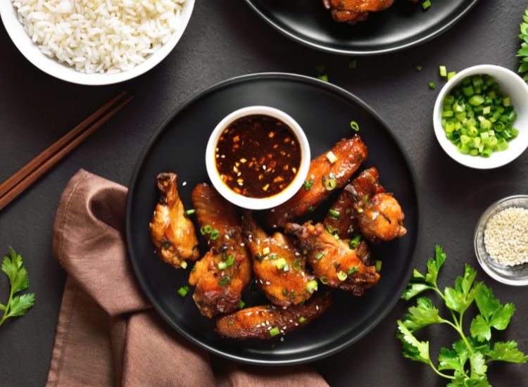 Recette Ailes de poulet caramélisées au miel et sauce soja